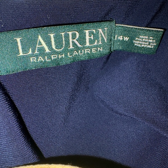 NWT Lauren Ralph Lauren Navy Block Jersey Dress size 14W - Picture 7 of 7